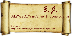 Böszörményi Jonatán névjegykártya